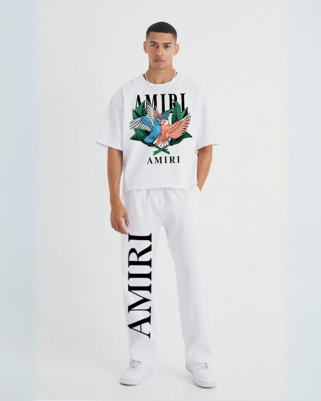 MEN'S AMIRI BIRDS CORDS (WHITE AND WHITE)