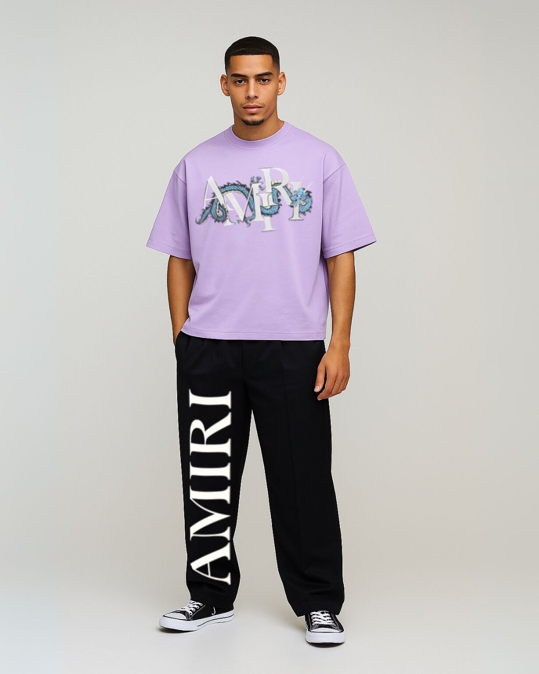 MEN'S AMIRI DRAGON CORDS (PURPLE AND BLACK)