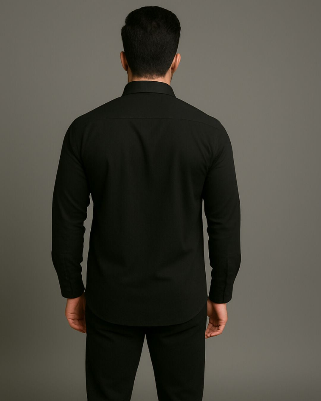 MEN'S ASTON MARTIN FULL SLEEVE BLACK SHIRT