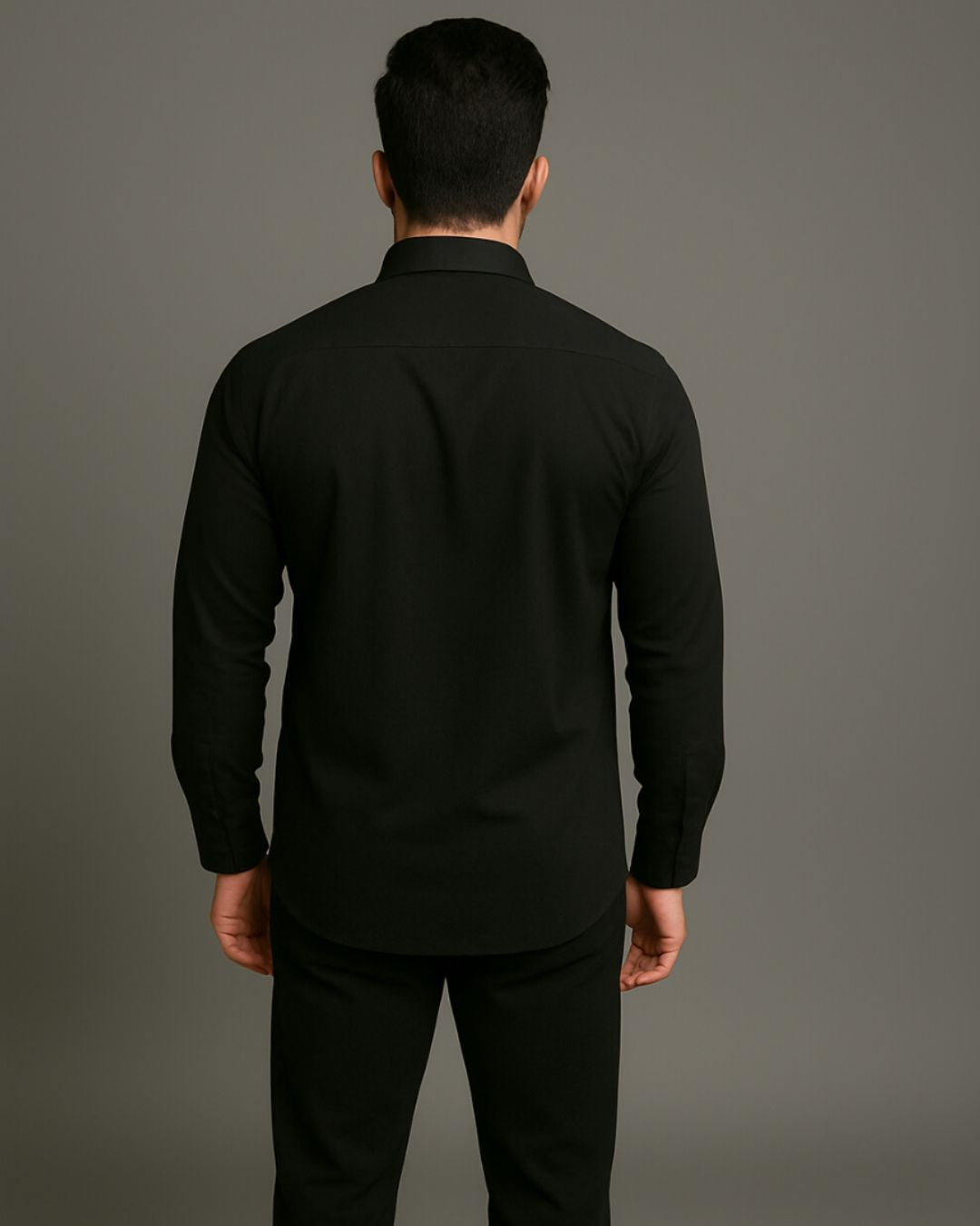 MEN'S CLASSIC SAILOR FULL SLEEVE BLACK SHIRT