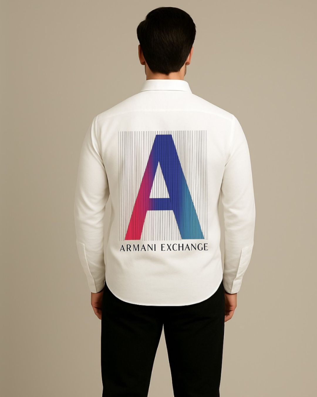 MEN'S CODE A FULL SLEEVE WHITE SHIRT