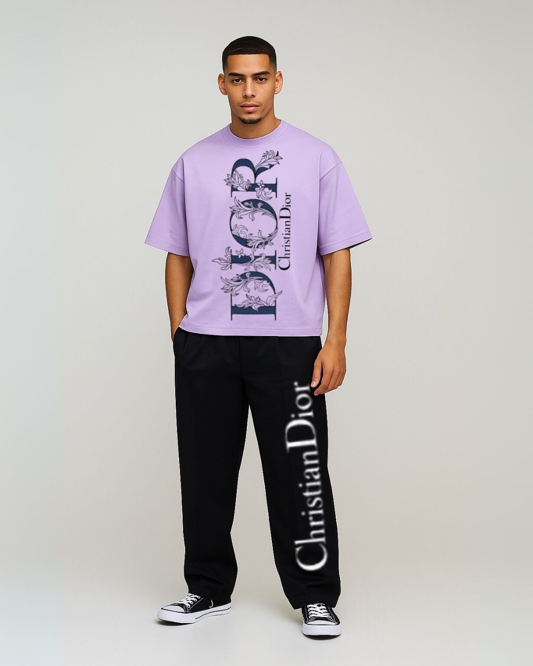 MEN'S DIOR CD CORDS (PURPLE AND BLACK)