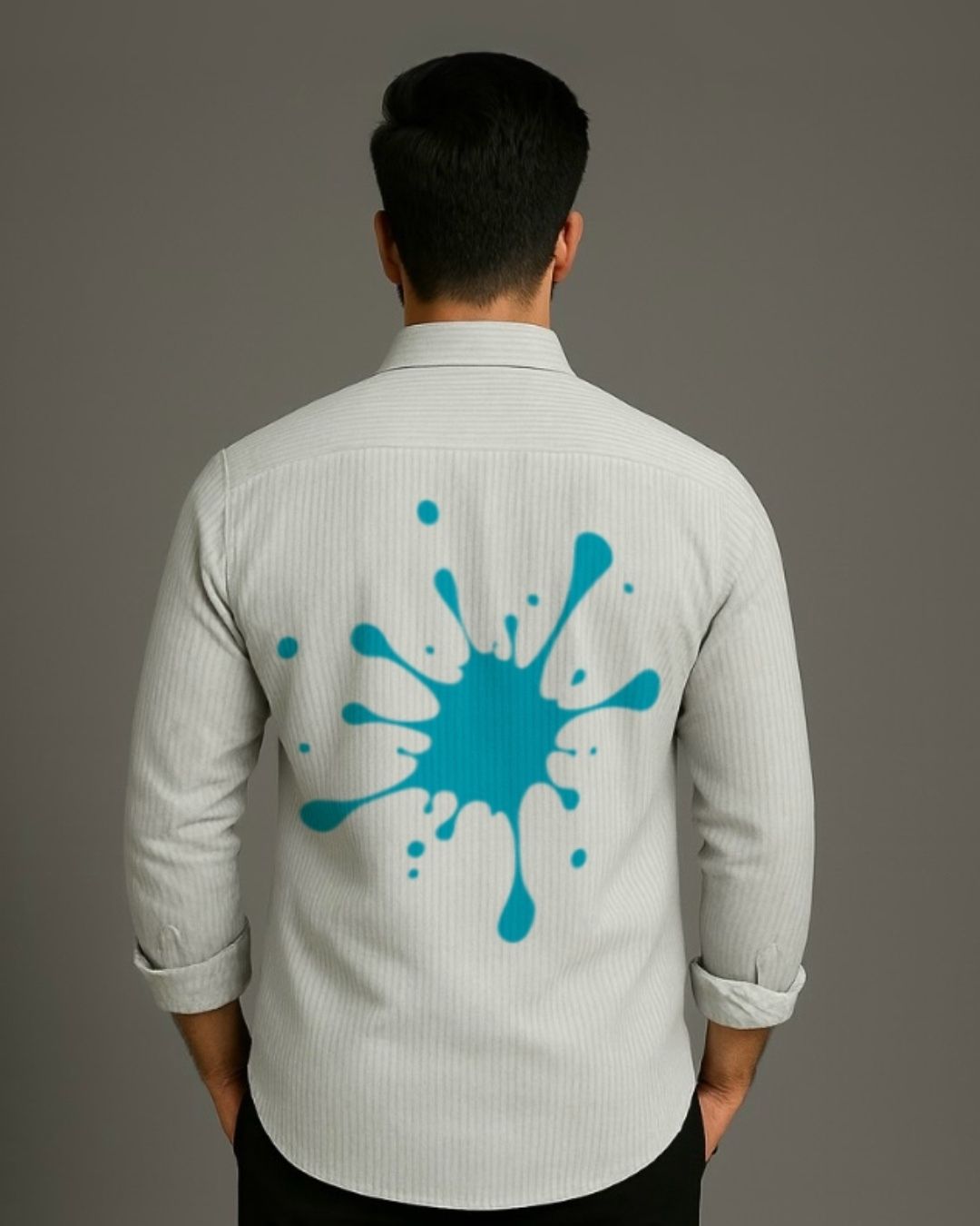 MEN’S EVIL EYE FULL SLEEVE STRIPE SHIRT