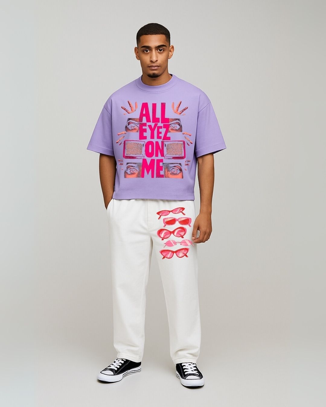 MEN'S EYES ON ME CORDS (PURPLE AND WHITE)