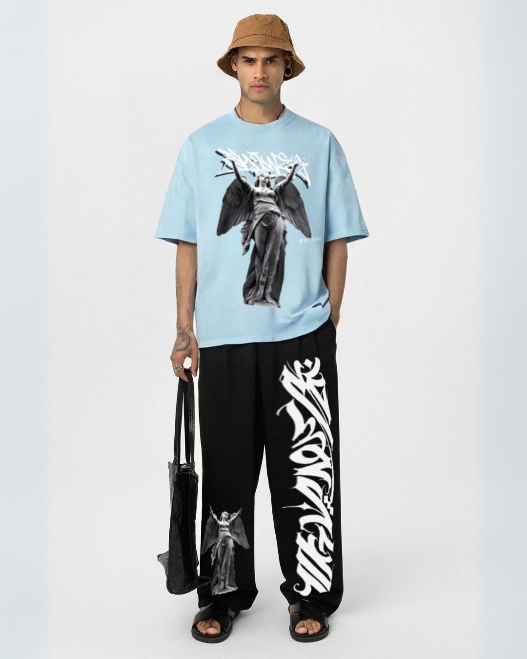 MEN'S FALLEN SAINT CORDS (BLUE AND BLACK)