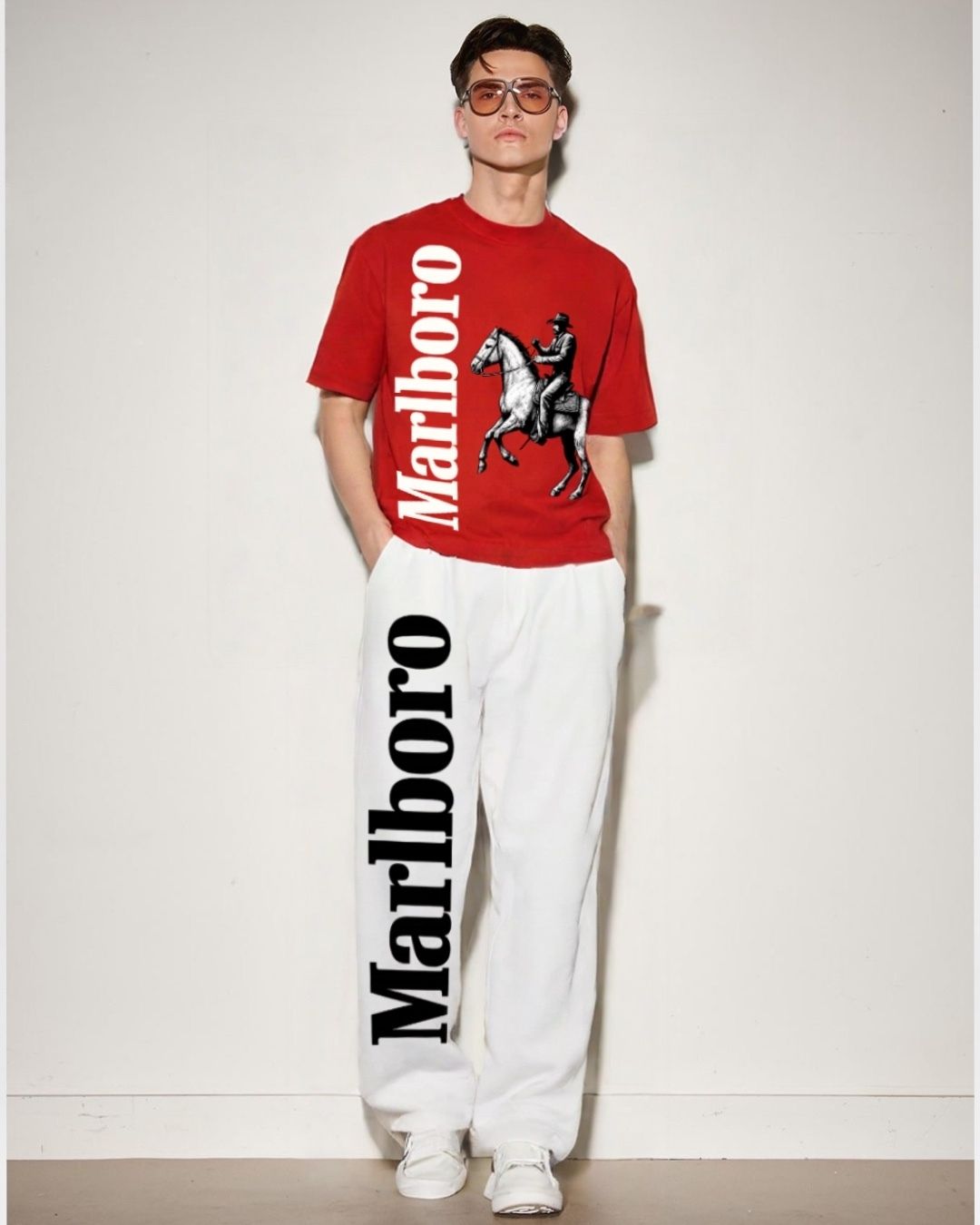 MEN'S HORSE MB CORDS (RED AND WHITE)