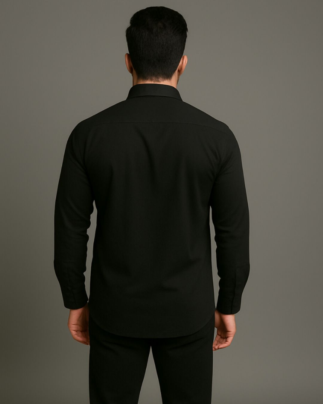 MEN'S ICEBERG FULL SLEEVE BLACK SHIRT