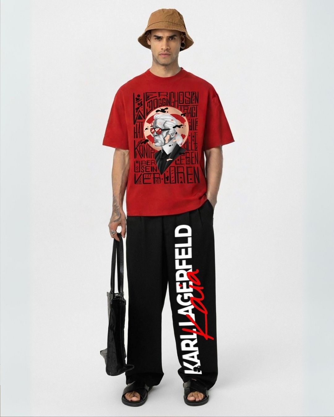 MEN'S KARL MEN CORDS (RED AND BLACK)