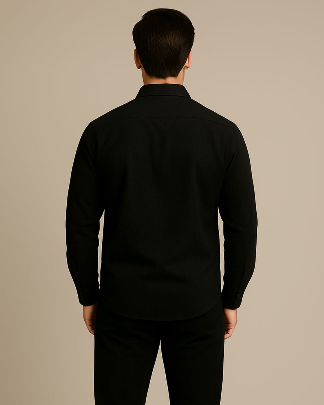 MEN'S RED WHEEL BALAN FULL SLEEVE BLACK SHIRT