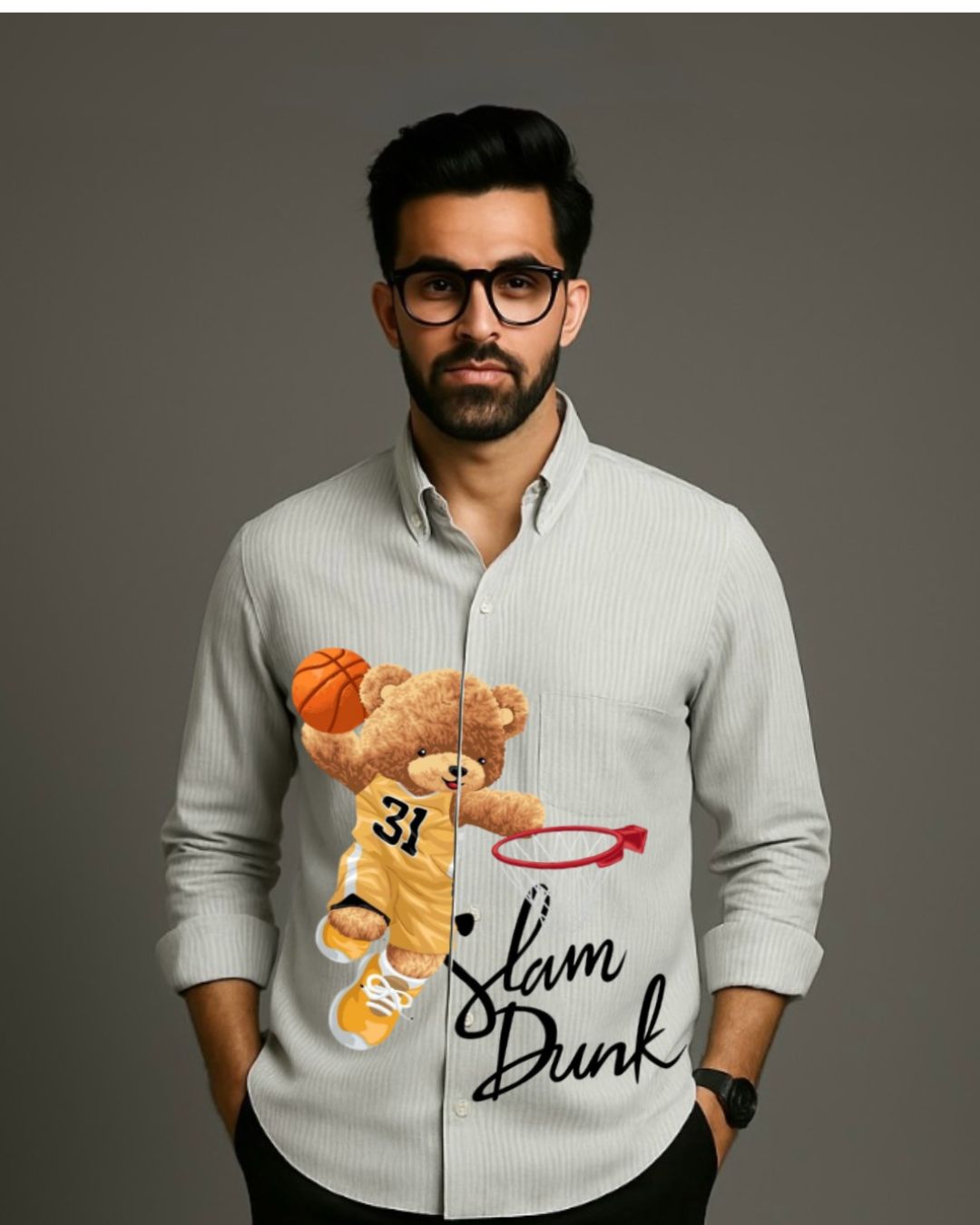 MEN'S SLAM DUNK FULL SLEEVE STRIPE SHIRT