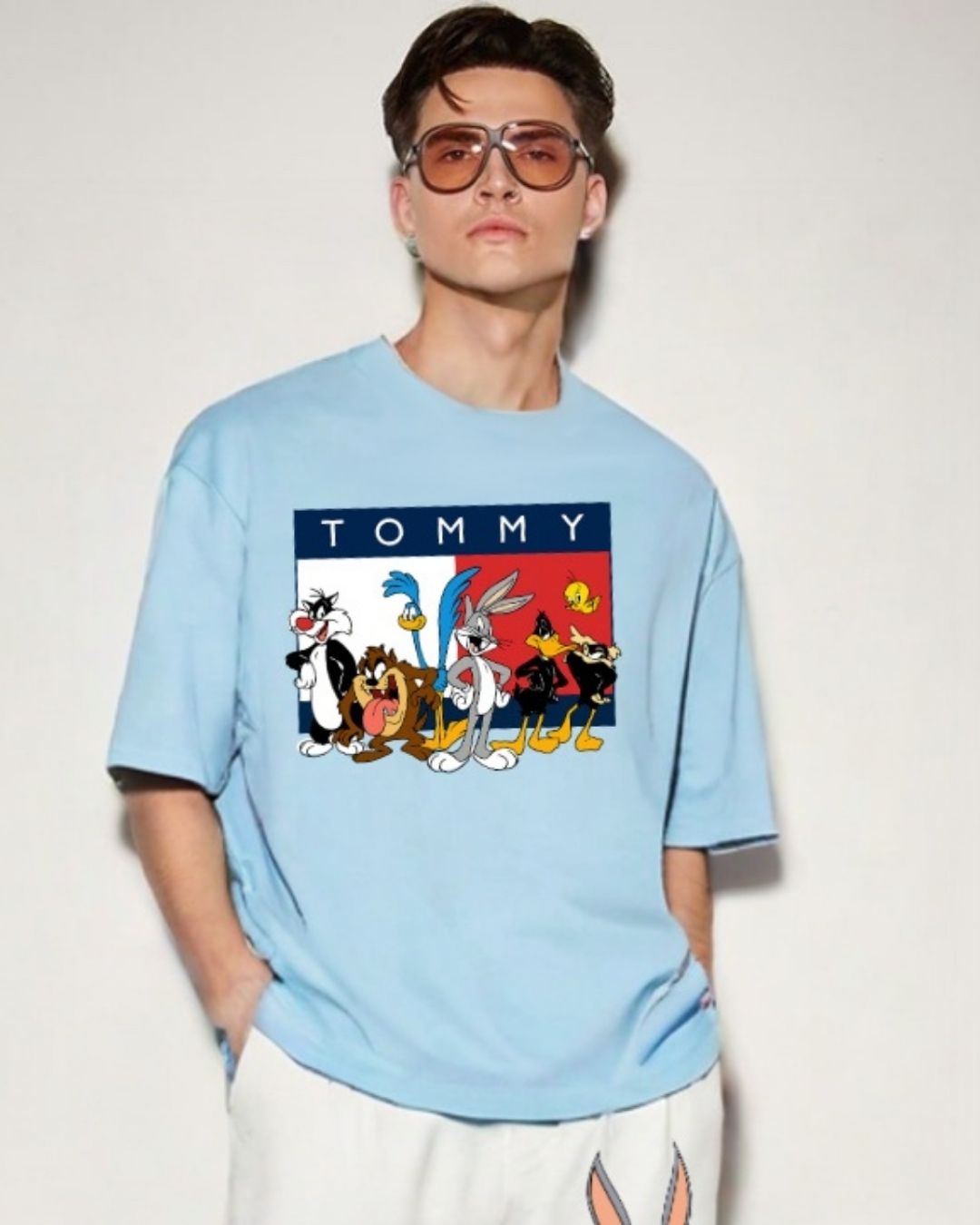 MEN'S TOMMY GANG OVERSIZED TSHIRT (BLUE)