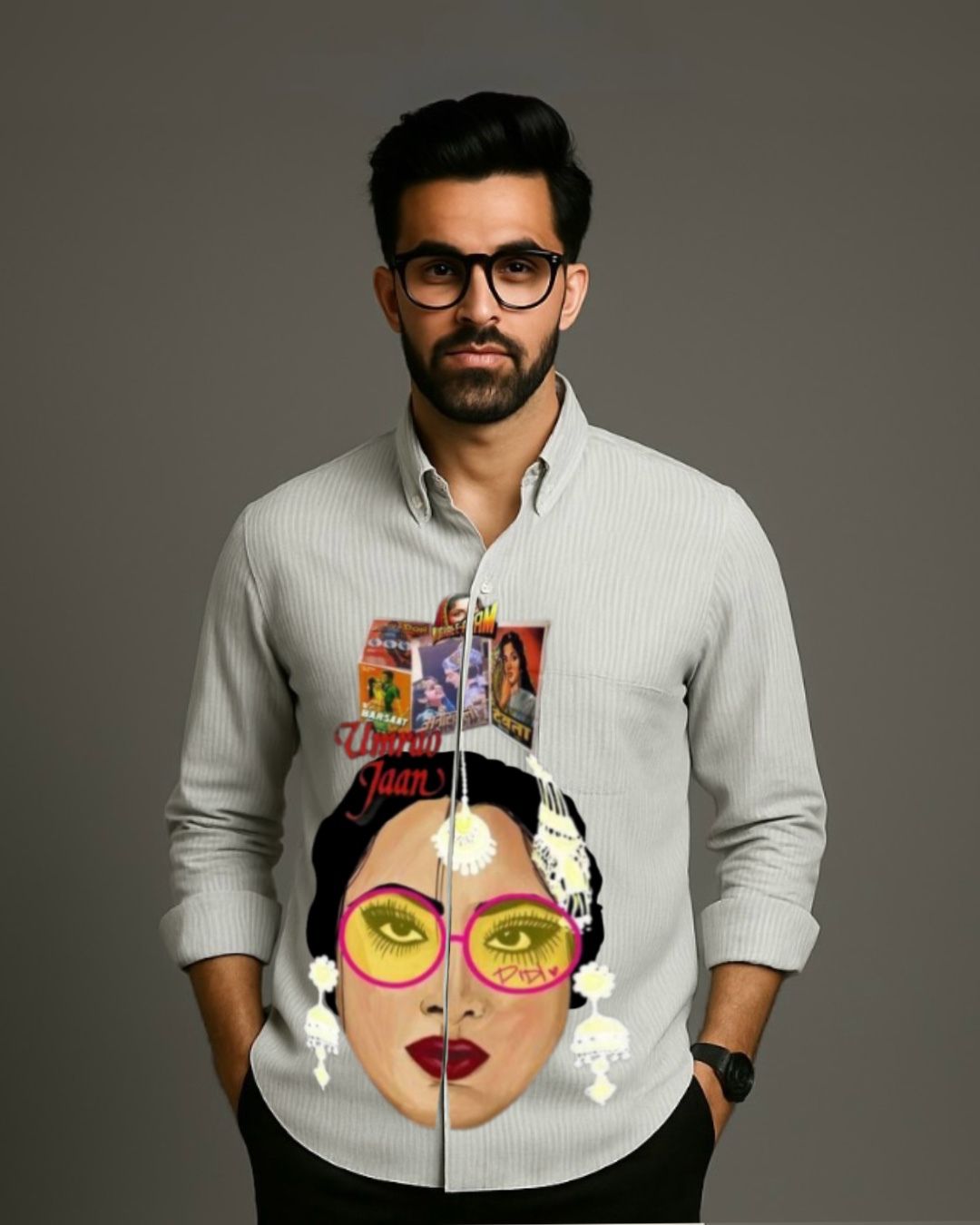 MEN'S UMRAO JAAN FULL SLEEVE STRIPE SHIRT