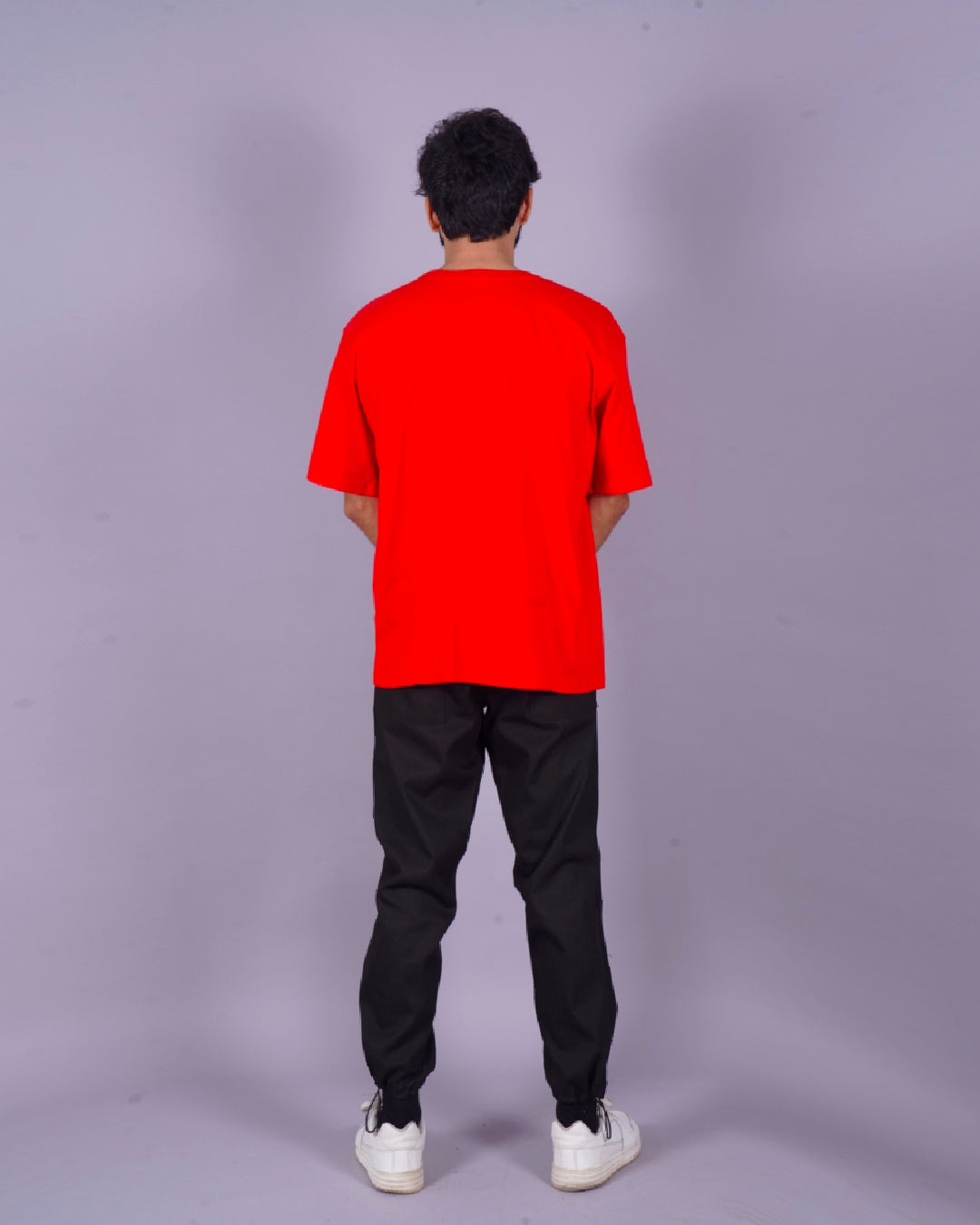 Men's Joker Oversized Co-Ord Set - Red and Black 3