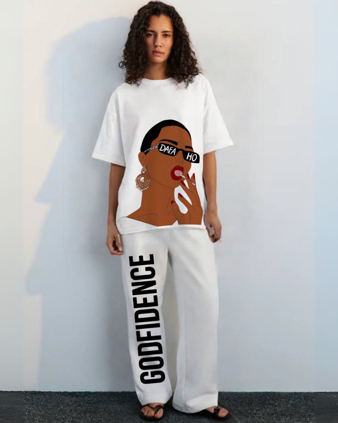 WOMEN'S DAFFA HO CORDSET (WHITE AND WHITE)