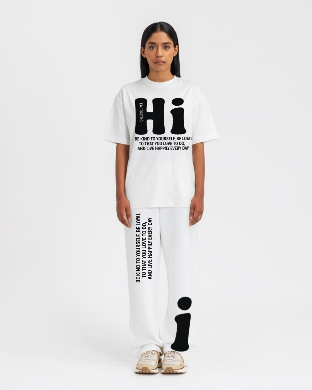 WOMEN'S HI ENERGETIC CORDS (WHITE AND WHITE)