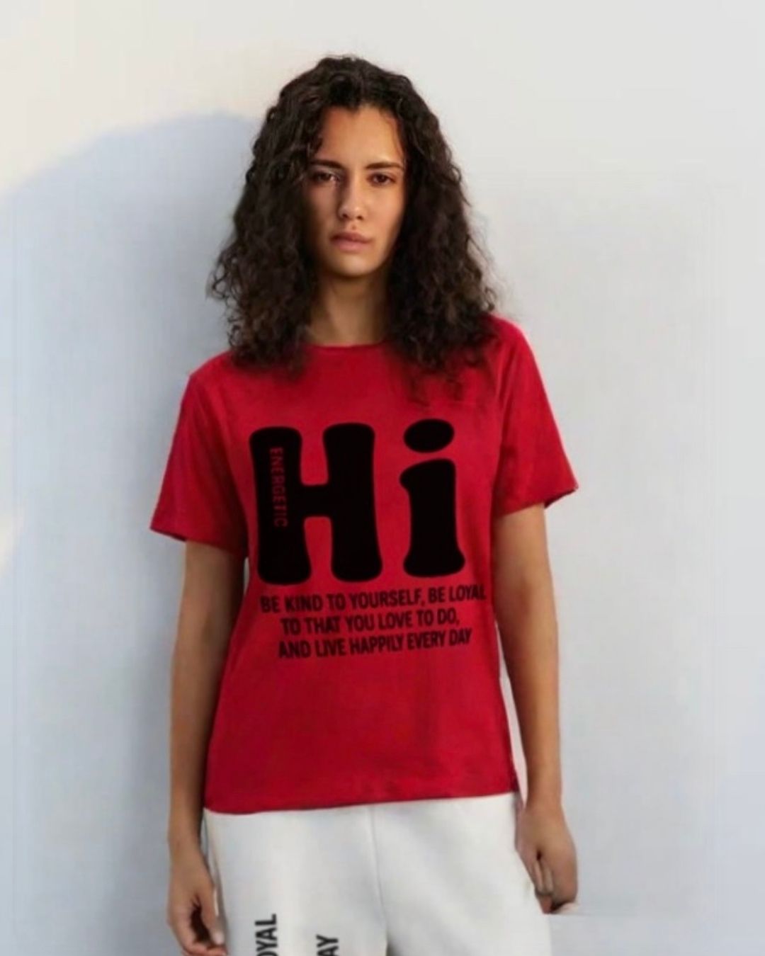 WOMEN'S HI ENERGETIC OVERSIZED TSHIRT (RED)