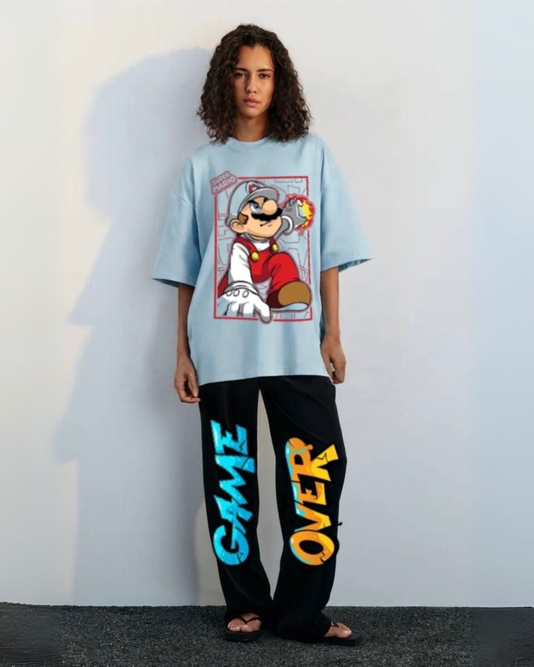 WOMEN'S MARIO'S GAME CORDS (BLUE AND BLACK)