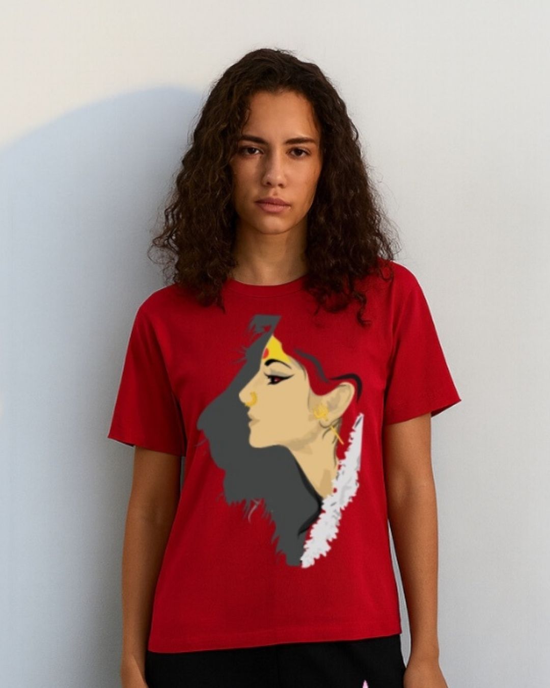 WOMEN'S RAW ENERGY OVERSIZED TSHIRT (RED)