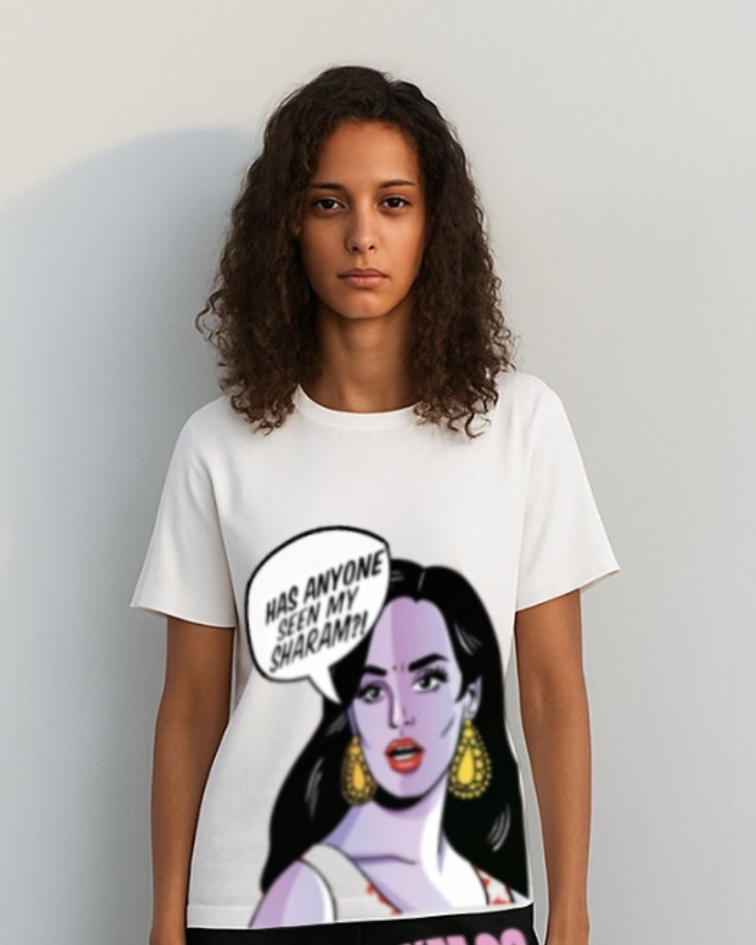 WOMEN'S SASSY AF OVERSIZED TSHIRT (WHITE)