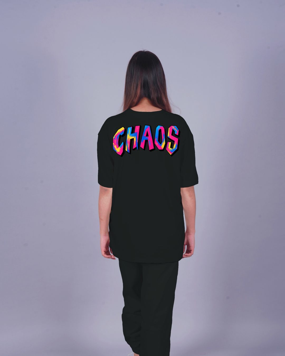 WOMEN'S STREET TOM OVERSIZED TEE (BLACK)