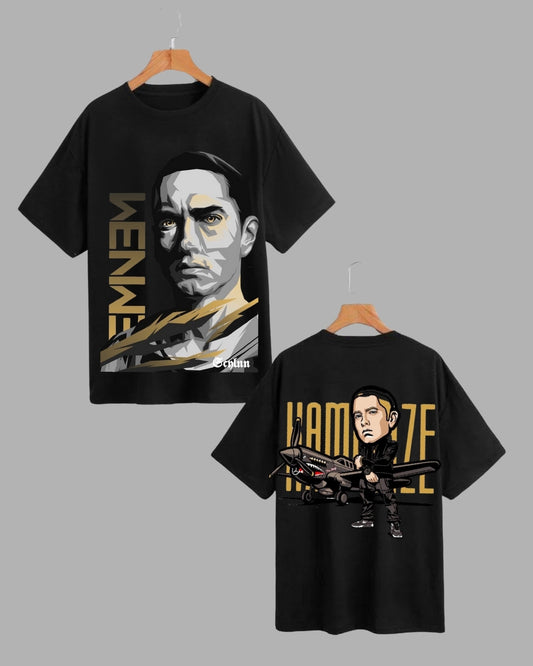 Pack of 2 Women's Oversized Tees - Eminem Graphic & Kamikaze