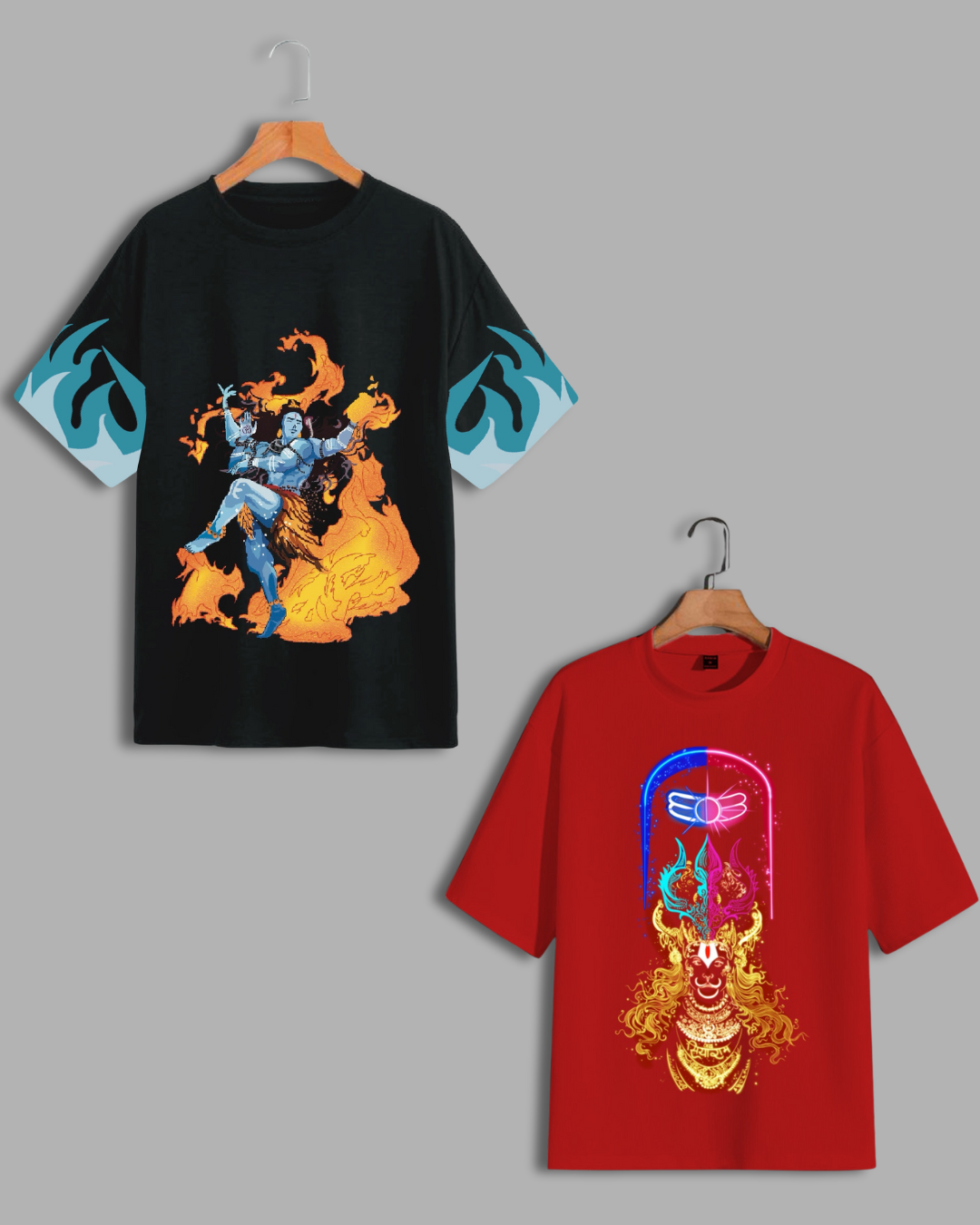 Divine Style: Experience Luxury with Shiva's Grace in Oversized T-Shirts