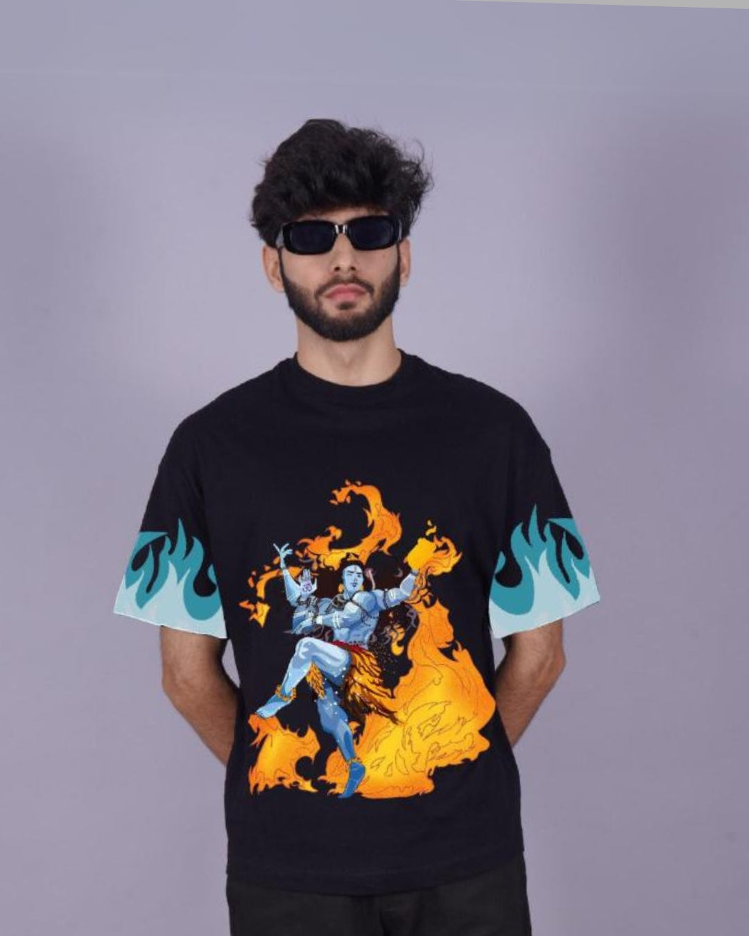 Divine Style: Experience Luxury with Shiva's Grace in Oversized T-Shirts