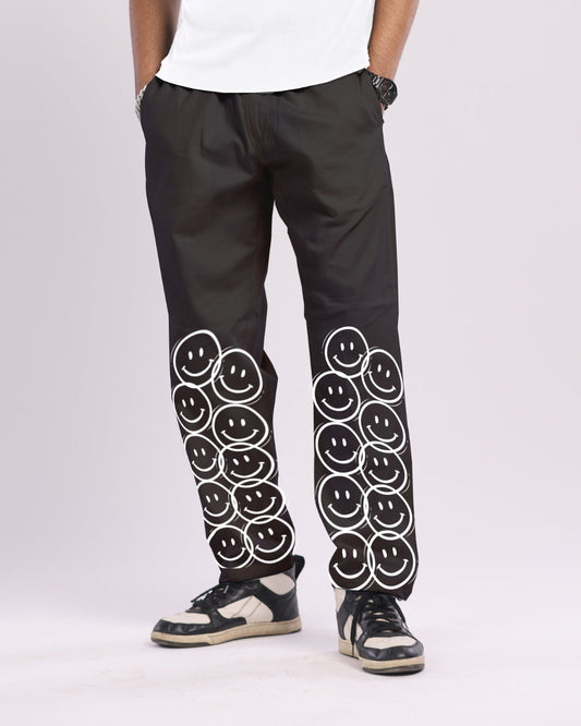 Men's Black Adjustable Cargo Pant - Smiley World