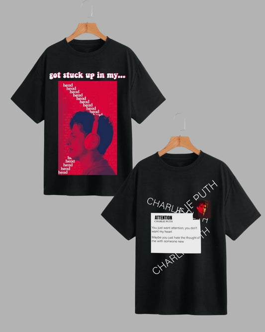 Charlie Puth Attention Tee Set | Oversized T-Shirt for Men