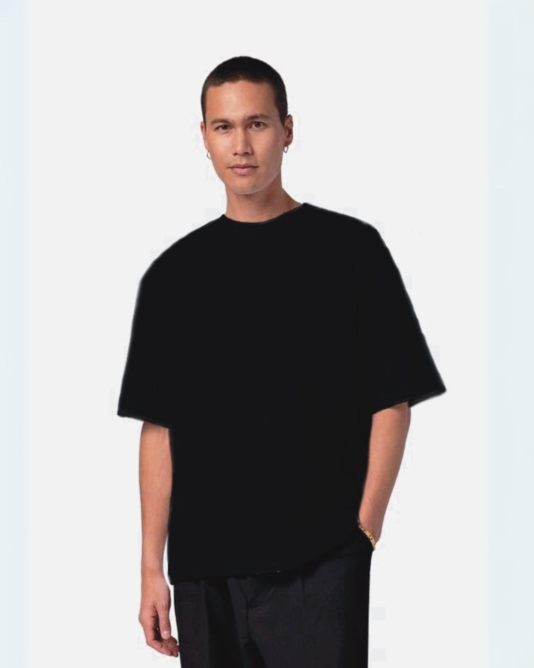 Toji Flex Black Urban Oversized T-Shirt for Men