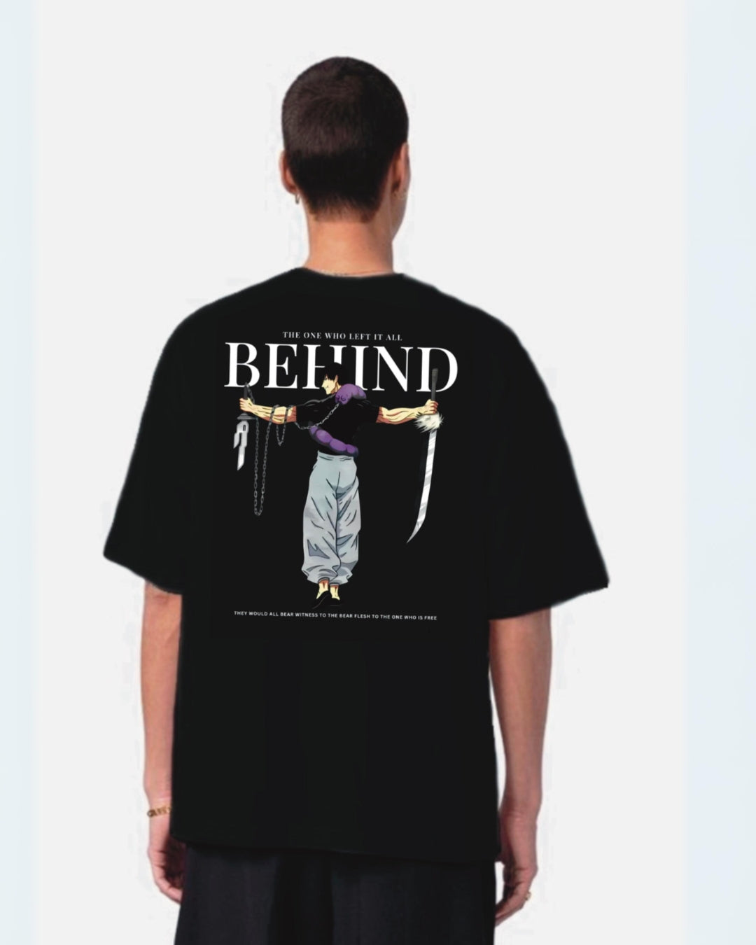 Toji Flex Black Urban Oversized T-Shirt for Men