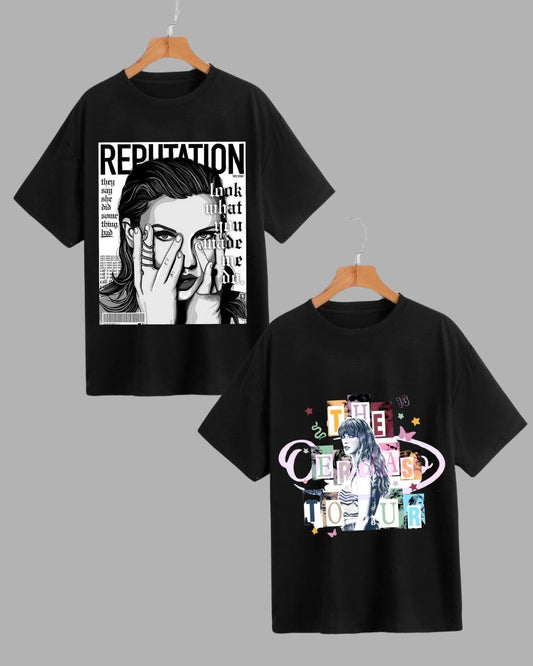 Fan Favorite Combo: Women's Taylor Swift Oversized Tees - Reputation & The Eras Tour