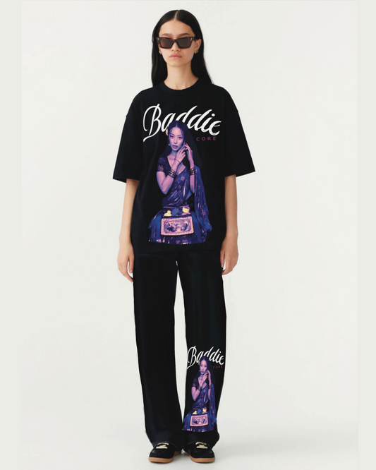 Women's baddie core cordset (black and black)