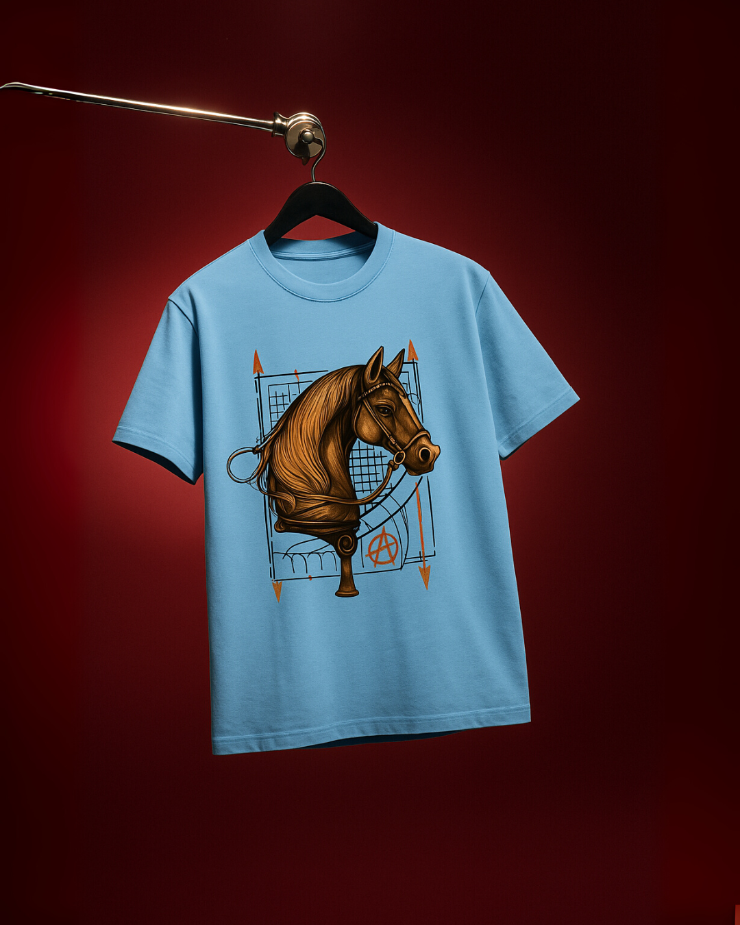 HERMESS HORSE (BLUE), STAY CRAZY (OLIVE) TEE COMBO OF 2(*)