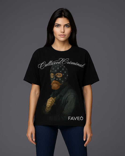 CULTURE CRIMINAL UNISEX EXCLUSIVE OVERSIZED TEE - BLACK