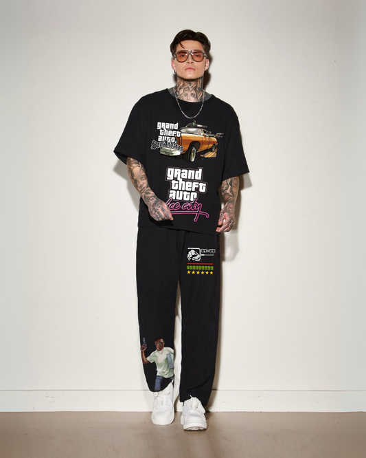 Men's GTA Vice city cordset (Black and Black )