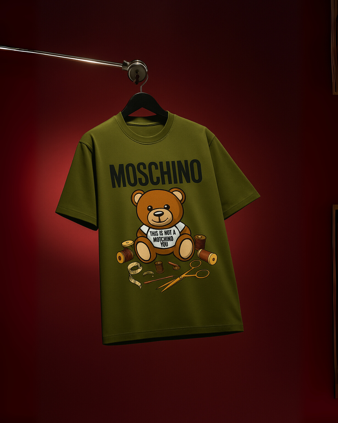 POLO BEAR (RED), MOSCHINO (OLIVE)  TEE COMBO OF 2(*)