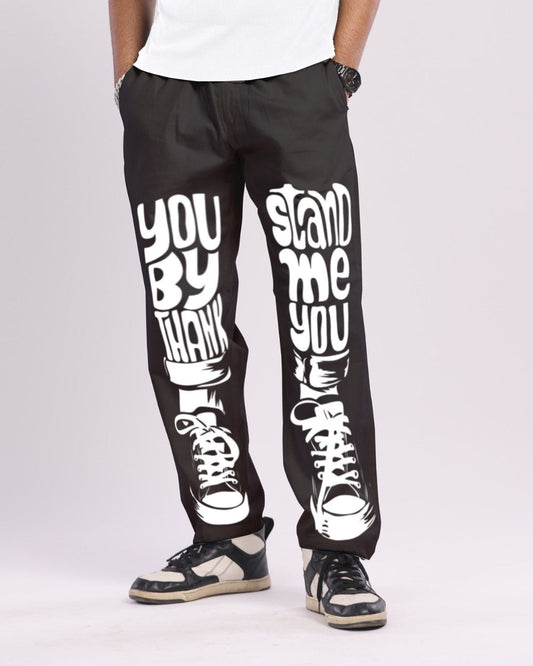 Men's Stand By Me Black Adjustable Cargo Pants