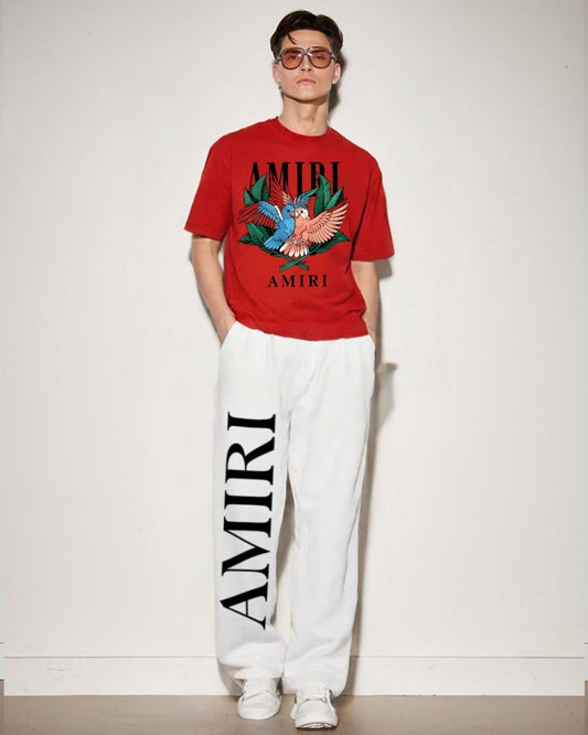 MEN'S AMIRI BIRDS CORDS (RED AND WHITE)