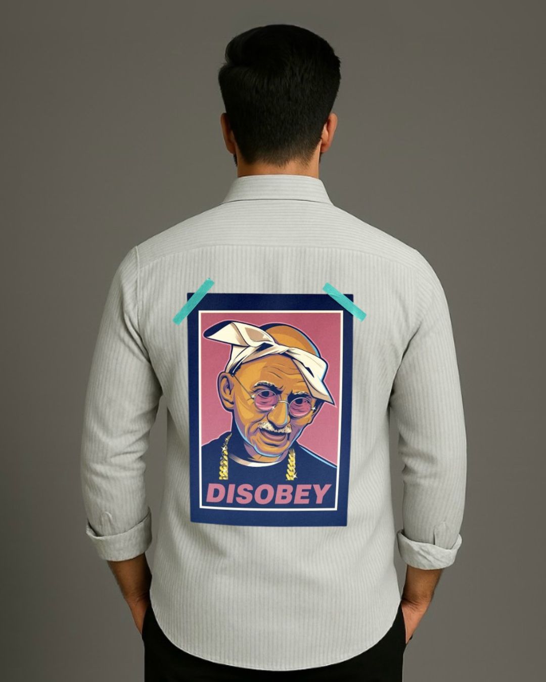 MEN'S BAPU FIT FULL SLEEVE STRIPE SHIRT