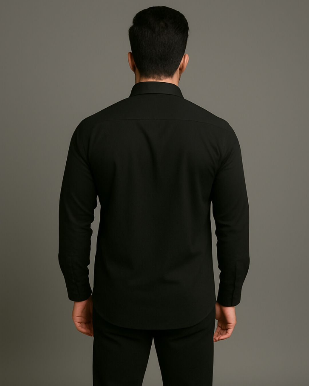 MEN'S BOLD ARMANI FULL SLEEVE BLACK SHIRT