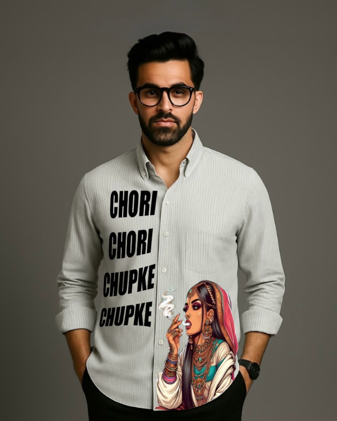 MEN'S BOLD MAHARANI FULL SLEEVE STRIPE SHIRT