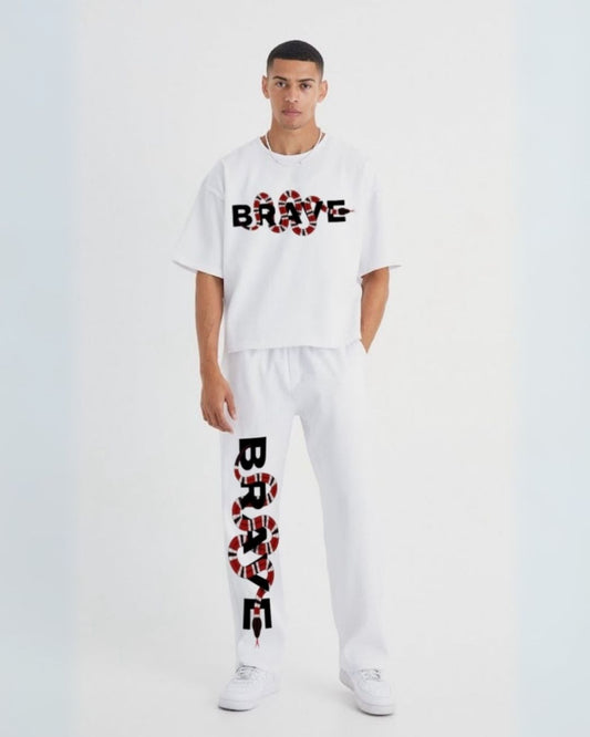 MEN'S BRAVE SNAKE CORDS (WHITE AND WHITE)