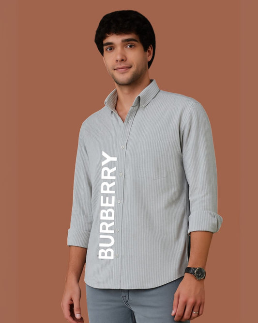 MEN'S BURBERRY FULL SLEEVE STRIPE SHIRT(*)