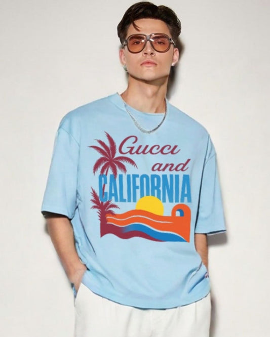 MEN'S CALIFORNIA OVERSIZED TSHIRT (BLUE)