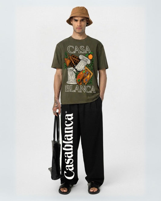 MEN'S CASABLANCA CORDS (OLIVE AND BLACK)