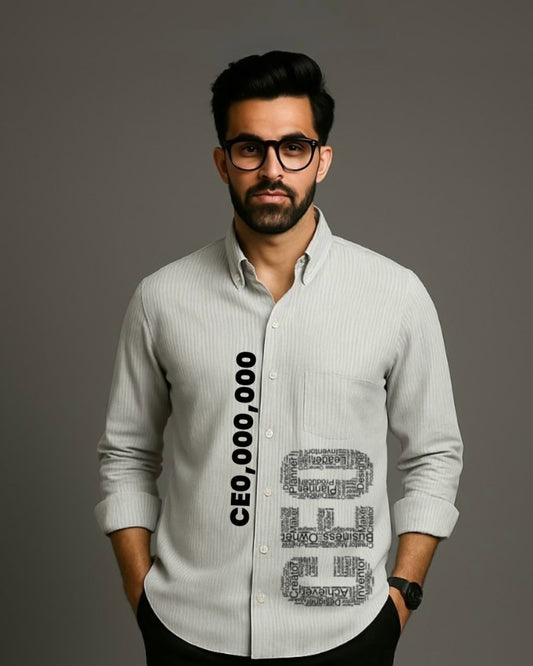 MEN'S CEO VISION FULL SLEEVE  STRIPE SHIRT