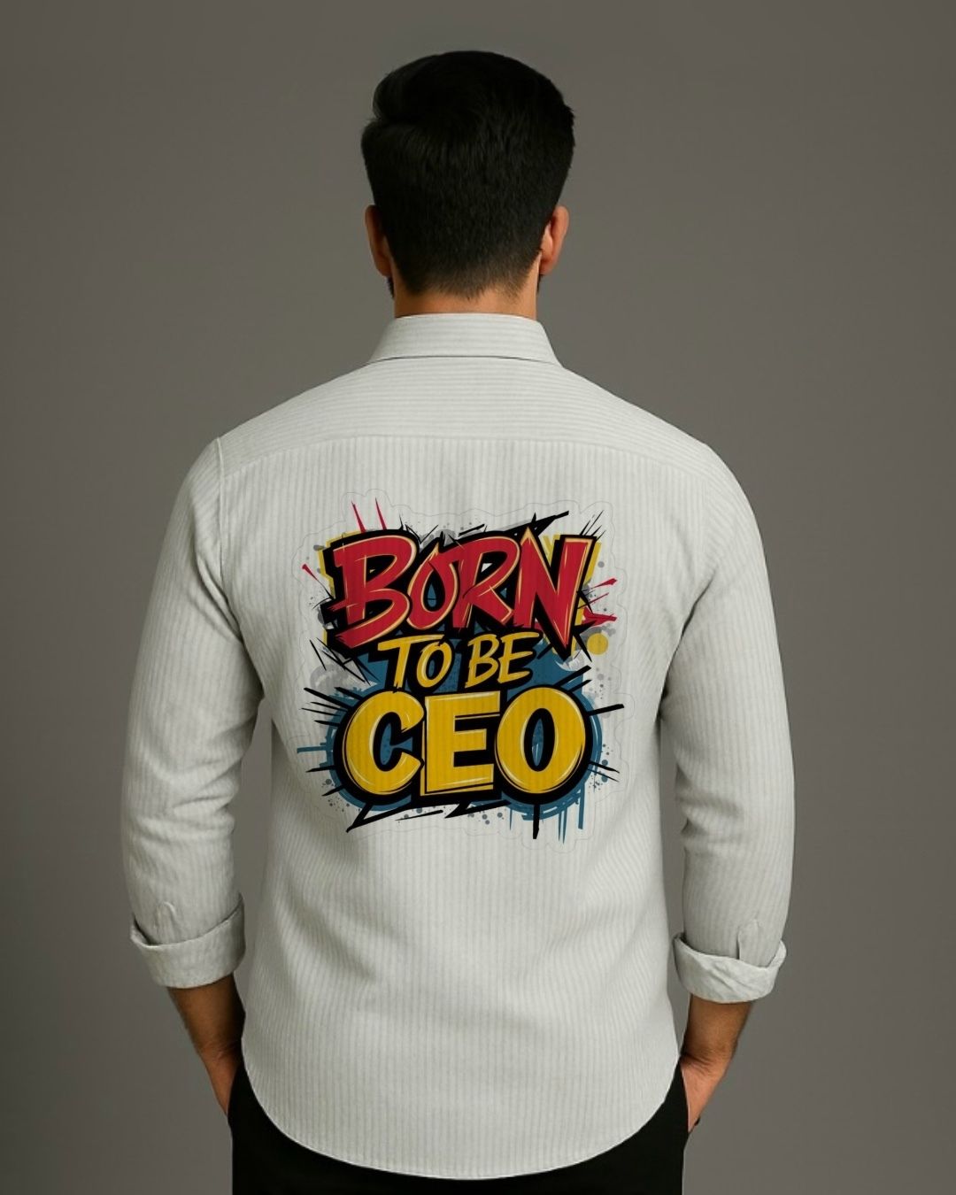 MEN'S CEO VISION FULL SLEEVE  STRIPE SHIRT