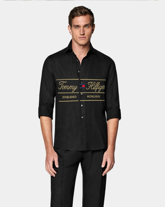 MEN'S CLASSIC SAILOR FULL SLEEVE BLACK SHIRT