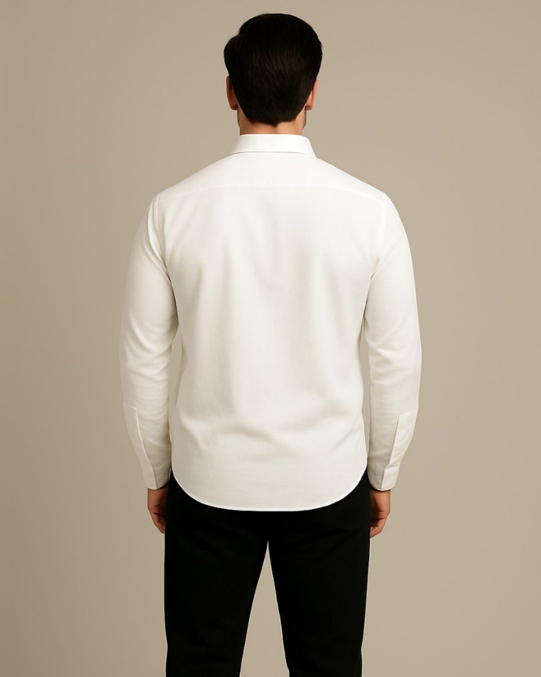MEN'S CODED BALMAIN FULL SLEEVE  WHITE SHIRT